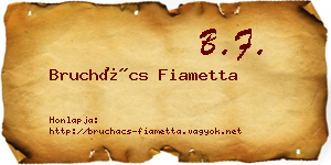 Bruchács Fiametta névjegykártya
